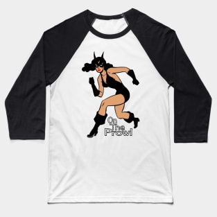 Kitty Katz On The Prowl Baseball T-Shirt